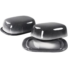 Butter Dish With Lid For Countertop, Porcelain Butter Holder with Lid, Butter Container Perfect for East and West Coast Butter, Durable & Sturdy Butter Keeper (6 Inch Round) in Kuwait