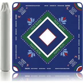 Mahjong Mat for Table-حصيرة مطاطية غير قابلة للانزلاق مع سطح مقاوم للماء وتصميم مضاد للتجاعيد ، قابلة للطي للبلاط Mahjong ، البوكر ، الدومينو ، ليالي اللعبة ، 32.4 × 32.4 بوصة in Kuwait