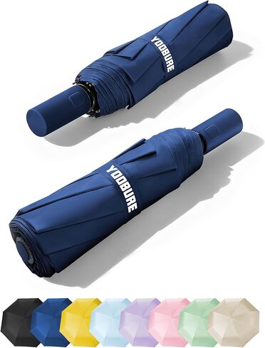 Yoobure Automatic Travel Umbrellas for Rain - Portable & Compact Umbrella for Backpack, Car, UV Umbrellas for Sun Protection, Windproof Folding Small Umbrella in Macaron for Kids, Women, Colorful in Saudi Arabia
