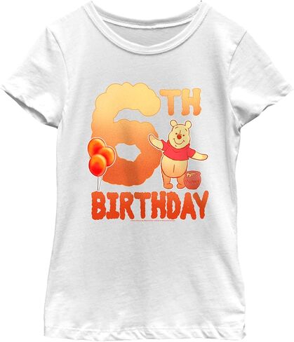 Disney Girl's 6th Bday Poohbear T-Shirt in Saudi Arabia