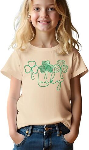 CM C&M WODRO Boy Girl St. Patrick's Day T-Shirt Kid Lucky Clover Short Sleeve Shirt Funny Irish Shamrocks Tee Tops in Saudi Arabia