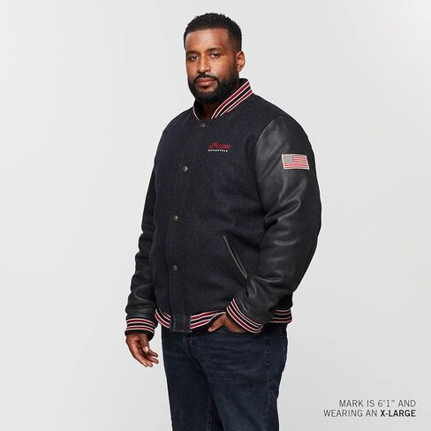 Indian Motorcycle Men's Varsity 2 Jacket, Gray - 2833181 in Saudi Arabia