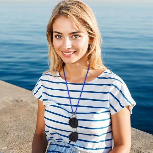 6PCS Eyeglass Holder Necklace,Long 27.5 In Eyeglass Necklace, Necklaces for Glasses for Women with Round Ring, Wear Resistance and Long-Lasting, for Woman Men, 6 Colors in Saudi Arabia