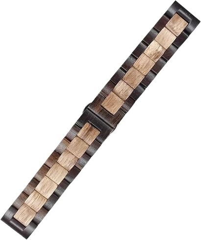 Wooden Watch Band 20mm 22mm Quick Release Wristband Unisex Stainless Steel Folding Buckle Replacement Strap for Smart Watch Quartz Watch in Saudi Arabia