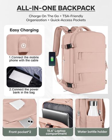 wepadre Vacuum Backpack Travel with Pump Airbag Travel Backpack with Vacuum System Vacpack Compression Backpacks Mochila de Viaje Compresion al Vacio Pink in Saudi Arabia