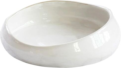 Decorative Bowl Free-Form Rim Glazed Ceramic Fruit Bowl for Kitchen Counter Ceramic Dining Room Table Centerpiecekey Bowl for Entryway Table|Dishwasher & Microwave Safe in Saudi Arabia