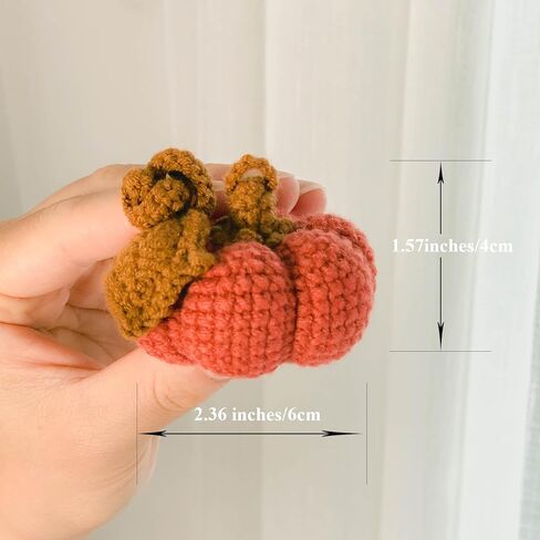 Crochet Mini Pumpkins Set of 6, Fall Decor, Thanksgiving Autumn Home Decoration, Handmade Farmhouse Decorative Cute Pumpkins, Gifts for Women Friend, Table Centerpiece Bowl Filler in Saudi Arabia