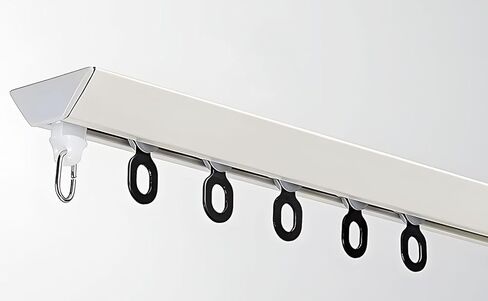 Ceiling Mount Curtain Rods - 18ft Track System for Room Dividers & Closets, White Adhesive Sliding Rails for Bedroom, Window, RV - Durable & Stylish Solution in Saudi Arabia