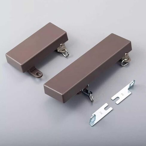 Dual Wall Mount Curtain Track System - 1.9m (6.2ft) Adjustable Brown Curtain Rods Set for Living Room & Bedroom Room Divider, Easy Installation & Seamless Design in Saudi Arabia