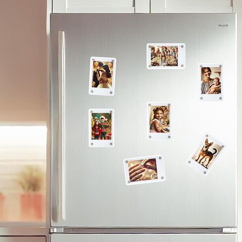 7 Packs Magnets Frame for Refrigerator, Acrylic Fridge Magnetic Picture Frame, Mini Photo Frames, Instax Clear Picture Magnet Display Frame 2.36 X 3.54 Inches in Saudi Arabia