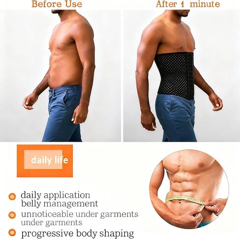 Waist Trainer for Men Shapewear Tummy Control Body Shaper Corset Slimming Girdle Fajas para Hombres in Saudi Arabia
