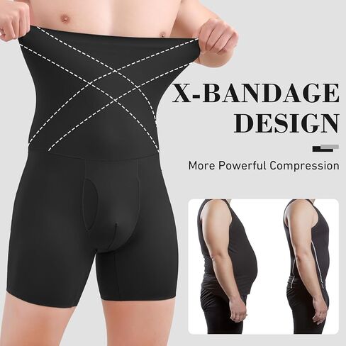 ملابس داخلية قصيرة للرجال، حزام X-band للرجال، تحكم في البطن، ملابس داخلية ضيقة وقصيرة من النايلون قابلة للتمدد in Saudi Arabia