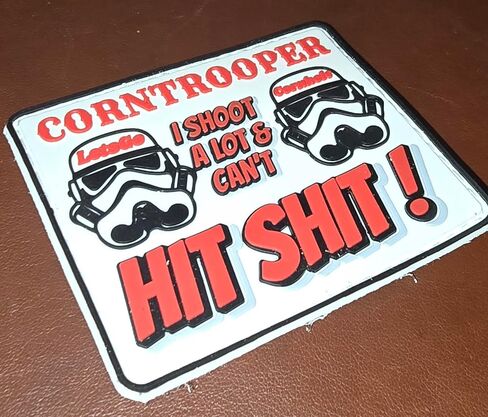 Cornhole Patch Corntrooper Funny Bag Patches Backpack or zuca Perfect for Any Starwarsfan-Inspired Item with Moral Hook Backing in Saudi Arabia