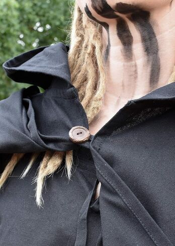 Battle-Merchant Burkhard Medieval Hooded Cloak – Unisex Cotton Cape for LARP, Viking & Renaissance Costume in Saudi Arabia