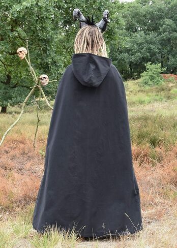 Battle-Merchant Burkhard Medieval Hooded Cloak – Unisex Cotton Cape for LARP, Viking & Renaissance Costume in Saudi Arabia