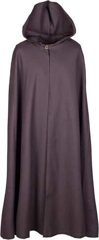 Battle-Merchant Burkhard Medieval Hooded Cloak – Unisex Cotton Cape for LARP, Viking & Renaissance Costume in Saudi Arabia