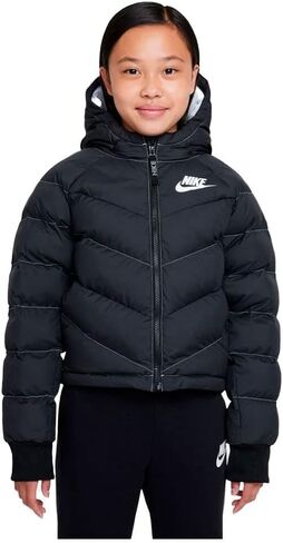 Nike Girl's Synthetic Fill Hooded Jacket (Little Kids/Big Kids) in Saudi Arabia
