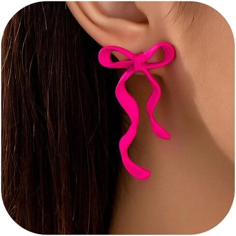 Bow Earrings Valentines Earrings for Women Valentines Day Dress Shirt Outfits Party Wear Valentine Day Gifts in Saudi Arabia
