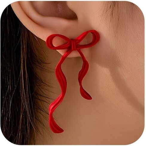 Bow Earrings Valentines Earrings for Women Valentines Day Dress Shirt Outfits Party Wear Valentine Day Gifts in Saudi Arabia