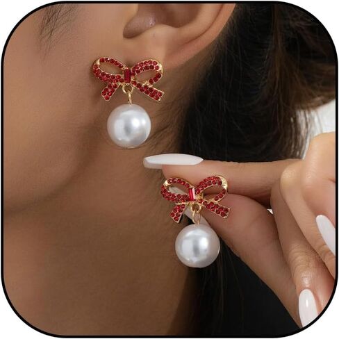 Bow Earrings Valentines Earrings for Women Valentines Day Dress Shirt Outfits Party Wear Valentine Day Gifts in Saudi Arabia