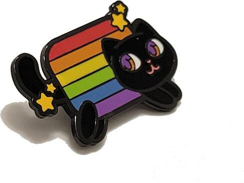 Nyan Cat فخر المينا دبوس ميمي كيتي في قوس قزح عبر Pansexual ثنائي الجنس مثليه لا جنسي غير ثنائي Aromantic فخر العلم الألوان lgbtq + in Kuwait