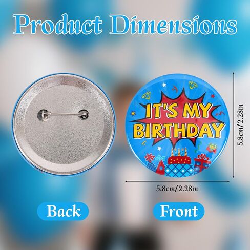 It's My Birthday Pin for Boys & Girls, Game Theme Birthday Badge Cute Button Pin Tag for Party Celebrations & Decoration Supplies in Saudi Arabia