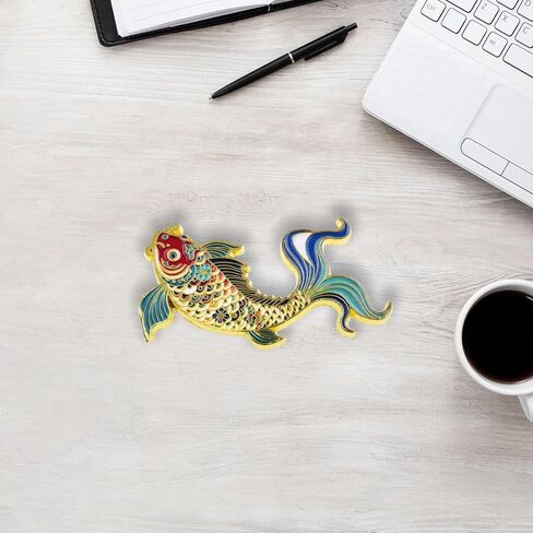 RCWG Lucky Pin, Chinese Koi Fish, Funny Button Pin, Chinese Aesthetic Enamel Lapel Pin for Backpacks, Jackets, Hats, Kids, Girls. Attract Positive Energies Wealth, Health, Luck and Peace in Kuwait