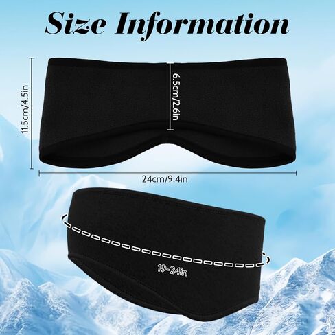 3 Pcs Ear Warmers Fleece Headband Winter Ear Warmer Headband Fleece Running Ear Muffs for Men Women Running Sport in Saudi Arabia