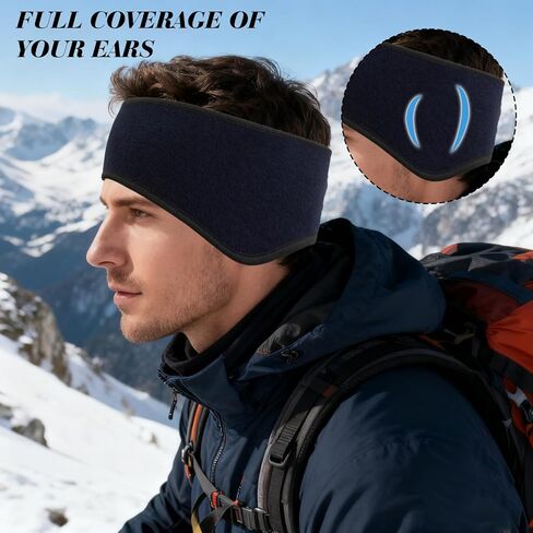 3 Pcs Ear Warmers Fleece Headband Winter Ear Warmer Headband Fleece Running Ear Muffs for Men Women Running Sport in Saudi Arabia