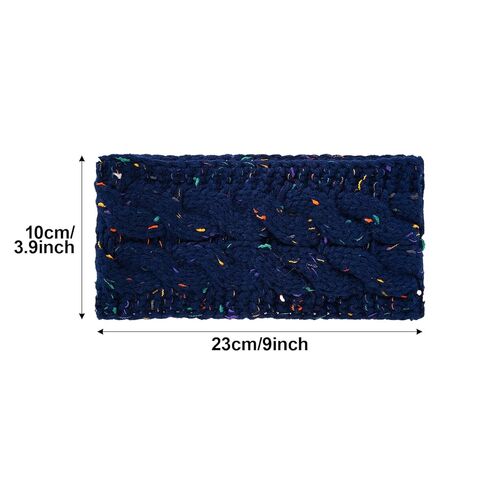 HOVEOX 4 Pack Women Winter Headbands Ear Warmer Headband Fuzzy Fleece Lined Women Warm Knitted Headband (black, beige, blue, brown) in Saudi Arabia