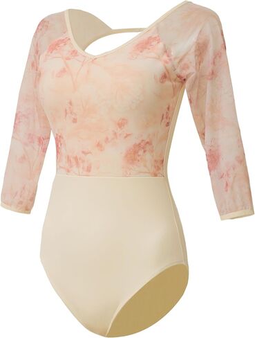 ROYAL SMEELA Women's Elegant Floral Print Leotard - Comfortable, Stylish, and Versatile for Dance, Yoga, and Everyday Wear in Saudi Arabia