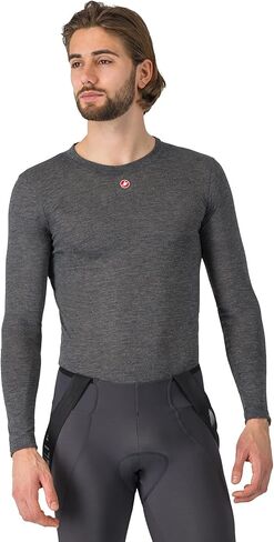 CASTELLI Men’s Medio Long Sleeve Baselayer, Insulated Cycling Apparel with Moisture Management for Cool Road Cycling & Biking in Saudi Arabia