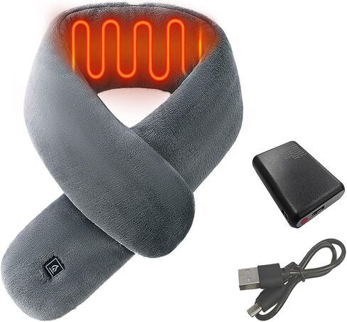 وشاح ساخن للرجال والنساء، قابل لإعادة الشحن 5 فولت 5000 مللي أمبير في الساعة 3 مستويات لدرجة الحرارة وسادة لف لتدفئة الرقبة الكهربائية in Kuwait