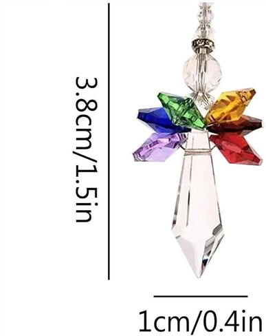 قوس قزح الحديثة الماسك الشمس، كريستال شقرا Suncatcher سيارة سحر قلادة للسيارات مرآة الرؤية الخلفية شنقا الديكور كريستال الكرة بريزم قلادة in Saudi Arabia