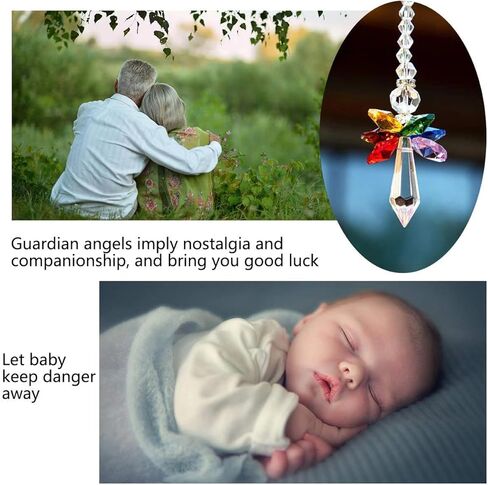 قوس قزح الحديثة الماسك الشمس، كريستال شقرا Suncatcher سيارة سحر قلادة للسيارات مرآة الرؤية الخلفية شنقا الديكور كريستال الكرة بريزم قلادة in Saudi Arabia