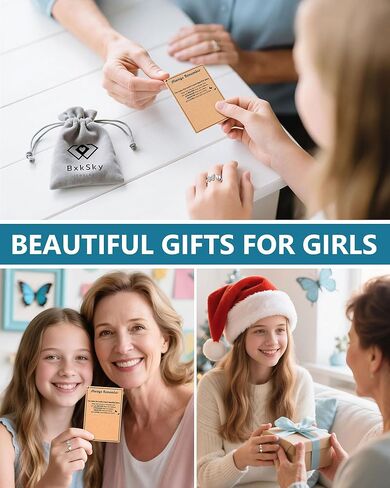 حلقات فراشة فضية قابلة للتعديل للفتيات المراهقات والنساء، هدايا عيد الميلاد in Kuwait