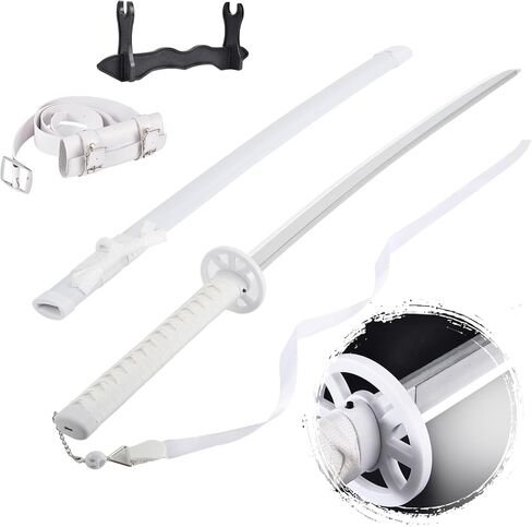 40 Inch Light Up Katana Sword, Rechargeable LED Plastic Samurai Sword Replica with Belt & Display Stand, Cosplay Prop for Anime Fans, Halloween Costume Accessory-Shi TOU Wu Yi Lang -3 in Saudi Arabia