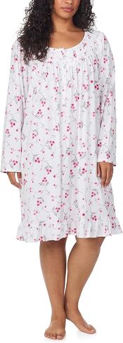Eileen West Womens Sleepwear & Loungewear - Brushed Flannel Collection - 100% Cotton Long Sleeve Waltz Nightgown in Saudi Arabia