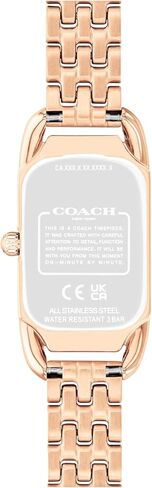ساعة كوارتز Cadie 2H للسيدات من COACH، مستوحاة من فن الآرت ديكو، هيكل مستطيل، سوار متصل، تصميم على شكل حصان وعربة، أزياء فاخرة - هدية لها in Saudi Arabia