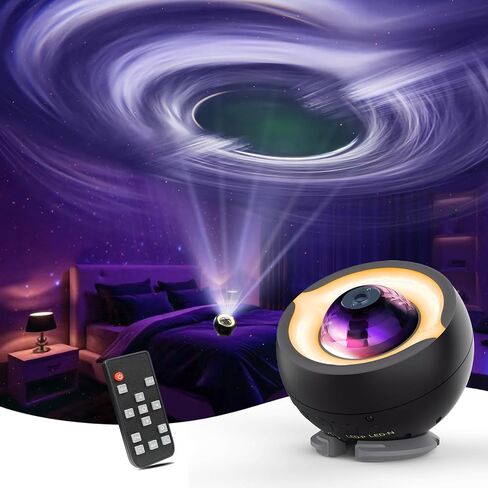 Black Hole Projector Scientifically Sculpted by Kinetic Light with Cosmic Eye LED Lamp, Interstellar Galaxy Star Projector Night Light for Bedroom Decor, STEM Education, and Astronomy Art Gifts in Saudi Arabia