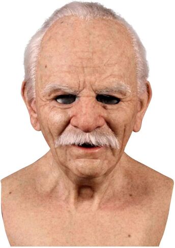 Halloween Human Face Old Man Mask Scary Latex Full Head Masks for Men Women Halloween Chrismas Parties in Saudi Arabia