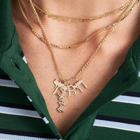 Gelin Diamond Chai Life Symbol Charm Pendant in 14K Real Yellow Gold in Saudi Arabia