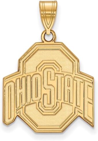 Diamond2Deal 14k Yellow Gold The Ohio State Large Charm Pendant (L - 0.99 in W - 0.56 in) in Saudi Arabia