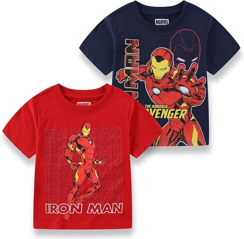 Marvel Avengers Iron Man Boys Short Sleeve T-Shirt 2 Pack for Toddler and Big Kids in Saudi Arabia