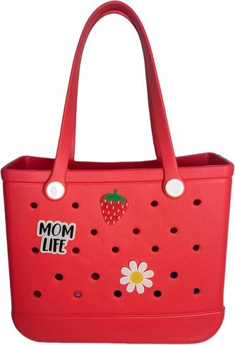 3Pcs Cute Western Cowgirl Highland Cow Flower Beach Charms for Women Bogg Bag Accessories Tote Rubber Beach Bag in Saudi Arabia