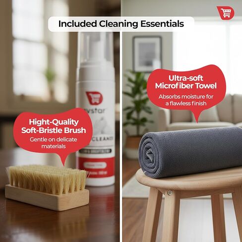 Premium Shoe Cleaner Kit - Foam Spray with Brush & Towel - 2-in-1 Cleaning Formula for Sneakers, Leather, Sports Shoes - 200ml Professional Whitening Solution in Saudi Arabia