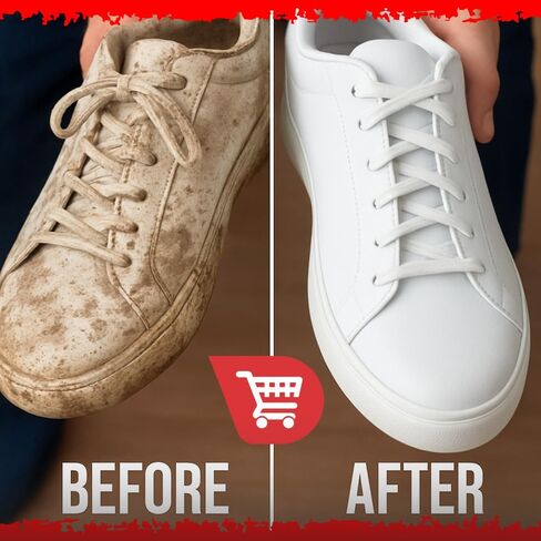 Premium Shoe Cleaner Kit - Foam Spray with Brush & Towel - 2-in-1 Cleaning Formula for Sneakers, Leather, Sports Shoes - 200ml Professional Whitening Solution in Saudi Arabia