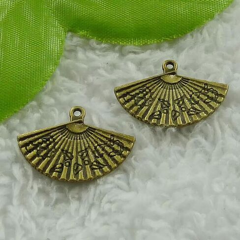200pcs Bronze Plated Fan 24X17mm B3817 in Saudi Arabia