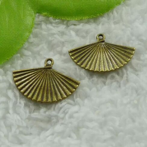 200pcs Bronze Plated Fan 24X17mm B3817 in Saudi Arabia