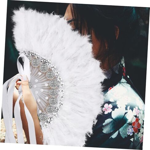 Bride Rhinestone Fan Handmade Handheld Fan for Wedding Party Festival Use Elegant Charming Decor for Brides Moments in Saudi Arabia